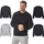 IMSWT205 Herren-Pullover mit recyceltem Garn umweltfreundlich Antipill flexibel und bequem Rundhalsausschnitt weicher Fleece-Top-Pullover Schwarz 3XL
