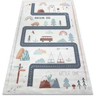 rugsX Teppich Bambino 120/170 cm , Weiß , Textil , Rechteckig , 120x170 cm , Teppiche und Böden, Teppiche, Kinderteppiche