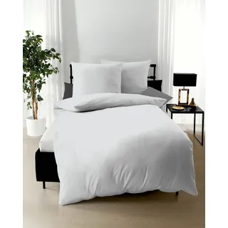 KAEPPEL Uni Mako-Satin grau 135 x 200 cm + 80 x 80 cm