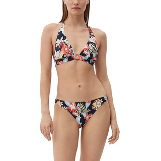 s.Oliver Damen Suki-10 Bikini, Blumendruck Schwarz, 40 / C EU