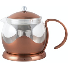 La Cafetière Izmir Teekanne aus Glas, lose Blätter, 1 l, mit Teesieb, 4 Tassen (Kupfer)