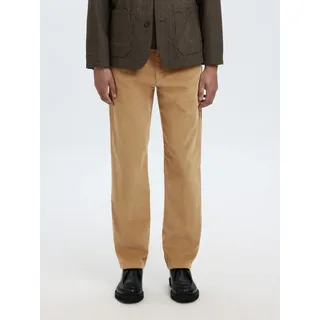 Selected HOMME Cordhose »SLH196-STRAIGHT MILES CORD PANT W NOOS«, braun