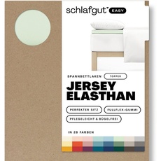Bild Spannbettlaken für Topper Jersey-Elasthan 90 x 200 - 100 x 220 cm green light