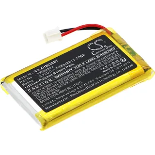 TECHTEK Akku Kompatibel mit [Ajax] AJ-HUB-W/B, AJ-HUB2-W/B, AJ-HUB2PLUS-W/B, AJ-HUBPLUS-W/B, Hub, Hub 2, Hub 2 Plus Ersetzt XK953562 - Schwarz