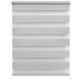 Lichtblick Duo Rollo / Doppelrollo Klemmfix 45 x 150 cm verspannt grau