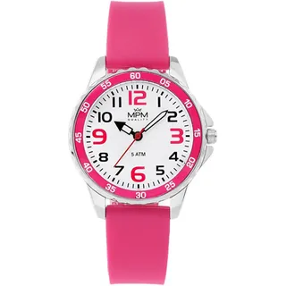 4Teens W05M.11330.D Uhr für Teenager, rosa mit Metallgehäuse, Silikonarmband und klassischem Zifferblatt