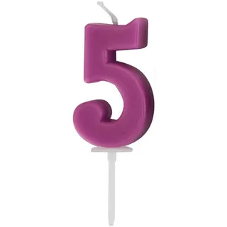 Ibili 786305 Kerze Zahl 5 rosa