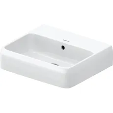 Duravit Qatego Aufsatzwaschtisch, 500x420mm, mit Überlauf, Unterseite geschliffen und glasiert, 238250, Farbe: ohne Hahnloch