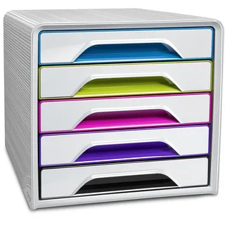 CEP Schubladenbox Smoove 28,8 x 36,0 x 27,1 cm 5-tlg. weiß