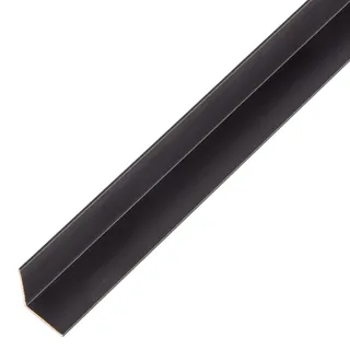GAH Alberts Winkelprofil | 1000 mm 15x15x1,0 mm schwarz eloxiert 488291