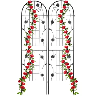 Relaxdays Rankgitter 180 x 50 cm Schwarz