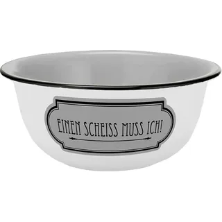 Gedalabels Schale Einen Scheiß muss ich Emaille-Optik 600m