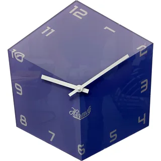 HERMLE 6-eckige Wanduhr 30107-Q72100 - blau