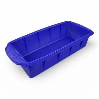 GMMH Silikon Brotbackform, Kastenform Antihaft Backform Kuchenform für Kuchen und Brot, Bananenbrot, Brotform 23x10x6 cm (Blau)