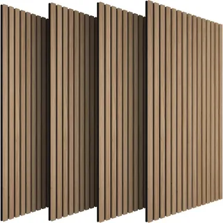 Tectake Akustikpaneel Sonic Wall Eiche hell 4 St. 60 x 120 x 2,1 cm