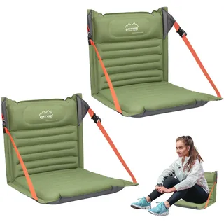 ONTYZZ Stadionsitze Aufblasbares Stadion Sitzkissen mit Rückenlehne Leichter Bodenstuhl Tragbares Polster Wasserdicht Outdoor Klappstühle für Picknick Konzerte Garten Balkon Fischerei Camping Stühle
