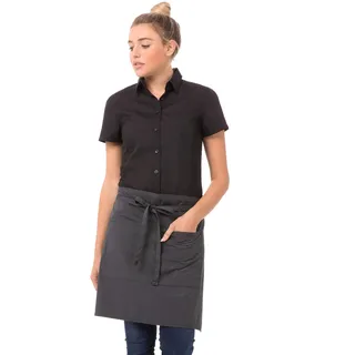 Chef Works Unisex halbe Bistroschürze, grau dunkel, Einheitsgröße