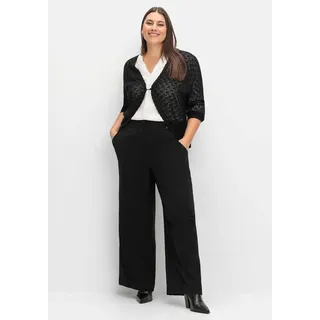 sheego Anzughose »Weite High-Waist-Hose High-Waist, im Curvy-Schnitt ELLA«, High-Waist, im Curvy-Schnitt ELLA, schwarz