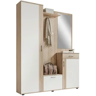 Stella Trading PATENT Flurgarderobe 145 x 184 x 29 cm Braun