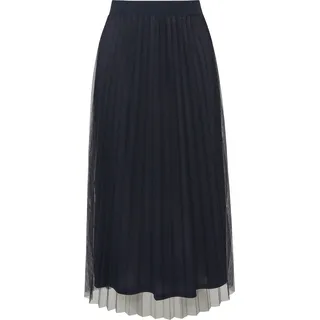s.Oliver Eleganter Midirock aus plissiertem Mesh