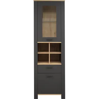 Mäusbacher Nele Standvitrine Holzwerkstoff 1 Tür 1 Schubkasten 1 Rahmentür mit Glas