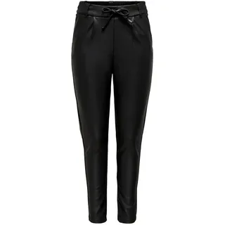 ONLY Kunstlederhose 'Poptrash Easy', 15216199, Black, Gr. XS x 30 - Schwarz