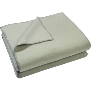 Zoeppritz Soft-Fleece Wohndecke 160 x 200 cm milky Grün