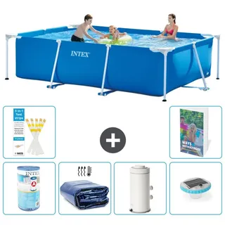 Rechteckiger Frame Pool - 300x200x75 cm - 7-teilig S101 - Blau
