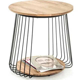 Haku-Möbel HAKU Möbel Beistelltisch Massivholz eiche 50,0 x 50,0 x 52,0 cm