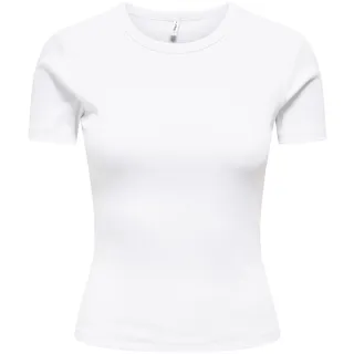 T-Shirt ONLY "T-Shirt ONLVAL LIFE O-NECK TOP 1er Pack", Damen, Gr. L, weiß, Obermaterial: 95% Baumwolle CO. 5% Elasthan EL., Shirts T-Shirt