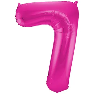 Folat 631976 - Folienballon Zahl 7 - magenta - ca. 86 cm