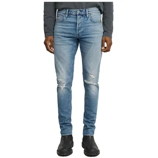 G-star 3301 Slim Jeans - Vintage Blue Vapour Destroyed - 27 - 32