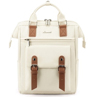 LOVEVOOK Kleiner Rucksack Damen, Mini Damen-rucksackhandtaschen Elegant Cityrucksack, Wasserdicht Kleine Rucksäcke Tasche 2 in 1 Frauen Womens Backpack Modern für Reise Schule Beige