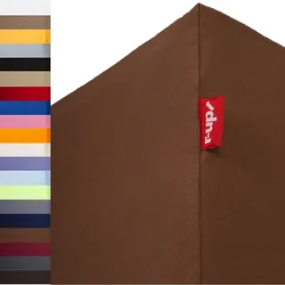 r-up Passt Spannbettlaken 180x200-200x220 bis 35cm Höhe viele Farben 100% Baumwolle 130g/m2 Oeko-TEX stressfrei auch für Boxspringbetten (braun)