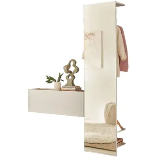 furn.design Garderobe Set 2-teilig Center 150 x 200 x 30 cm Weiß/Eiche