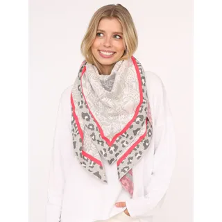 Zwillingsherz Modetuch »Dreieckstuch BW "Angry Leo"« mit Leo-Kopf und auffälligem Leo Muster, orange