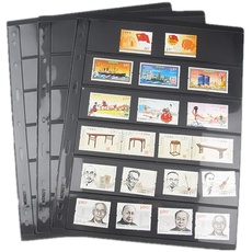 MUROAD Stempelseiten für Briefmarkenalbum, Ordner, 10 Blatt, 6S Seiten für Stempelseiten Sammler, Profi-Pack (6 Reihe)