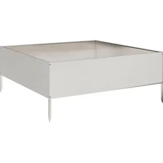 vidaXL Hochbeet 100 x 100 x 25 cm Silber