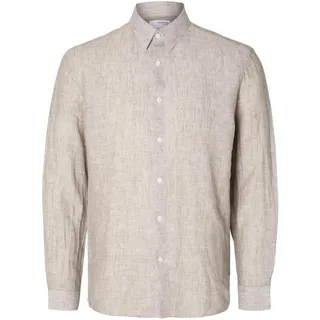 SELECTED HOMME Male Hemd 100% Leinen