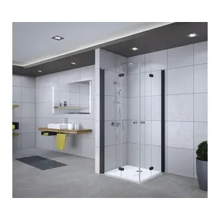 Eckeinstieg mit Drehfalttür Breuer Elana Komfort 900x750x2000 mm Dekorglas Maste