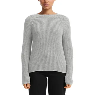 QS Melierter Strickpullover mit Raglanärmeln