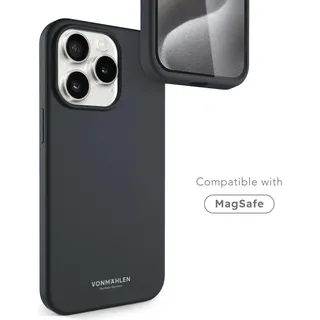 VONMÄHLEN iPhone 15 Pro Silikonhülle Navy