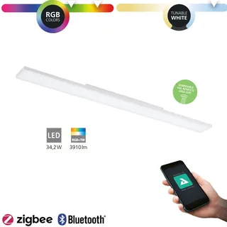 EGLO Connect LED Deckenleuchte Turcona-Z weiß 120 x 10 cm dimmbar, ww-kw