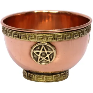 eSplanade Pentacle Kupfer-Schüssel, 7,6 cm, ideal für Altargebrauch, rituelle Verwendung, Räuchergefäß, Verschmierschale, Dekorationsschale, Angebotsschale