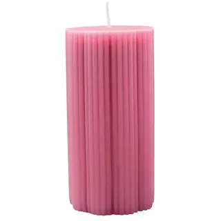 Villeroy & Boch – Fleur Gifts Stumpenkerze, Maße: ca. 7,5 × 15 cm, Rosa, Dekokerze mit charakteristischer Fleur-Form, Farbintensives Wachs (Paraffin)