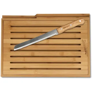 Volkswagen 7E9069602 Holzbrett mit Messer Heritage Schneidebrett Bambus Edelstahl