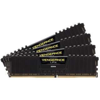 Vengeance LPX 64 GB (4 x 16 GB) DDR4 3600 (PC4-28800) C18 1,35 V Desktop-Speicher – Schwarz