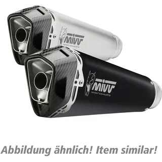 MIVV Delta Race Auspuff 2-1 schwarz Y.044.KDRB für Yamaha Mt-07/fz-07 2014-20 Y.044.ldrb Homologiertes Vollliniensystem - Black - Homologated