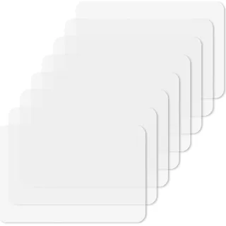 8x Kunststoff Tischset Transparent 43x28 cm Hitzebeständige Essmatten