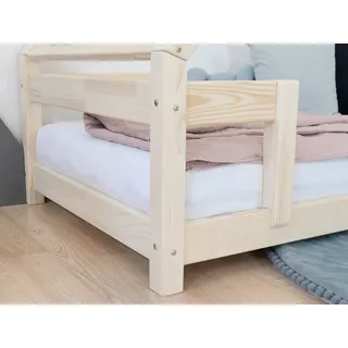 Kinderhausbett TAHUKA in Tipi-Form mit Sicherheitsbarriere 120x180 cm Dunkelgrau - Grau
